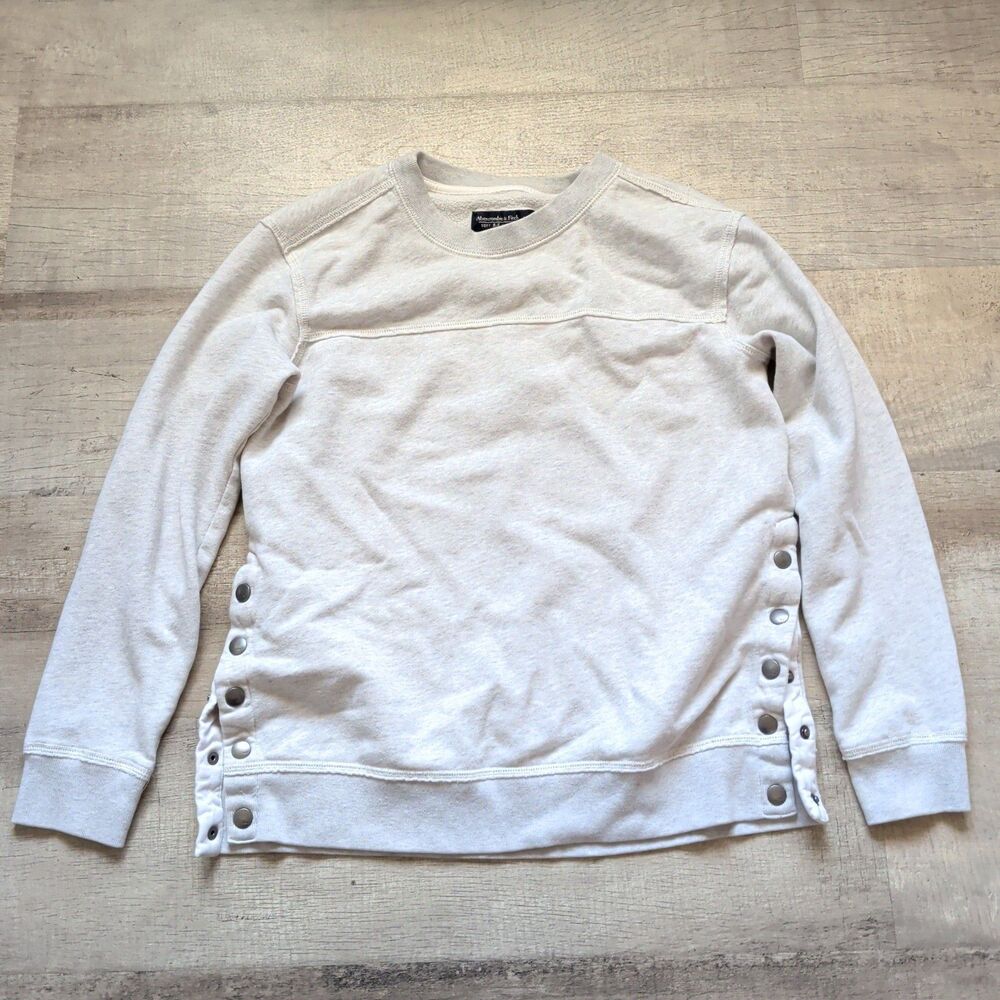 Abercrombie & Fitch Women's White Button Pullover Size Small S